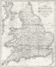 ENGLAND WALES. Roads, rail, canals, rivers. Lewis 1831 old antique map chart