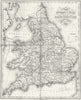 ENGLAND WALES. Roads, rail, canals, rivers. Lewis 1831 old antique map chart