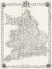 UK. England Wales. Rapkin 1860 old antique vintage map plan chart