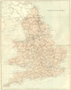 ENGLAND. England Wales. Virtue 1868 old antique vintage map plan chart