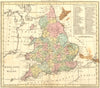 UK. England Wales. Walker 1810 old antique vintage map plan chart