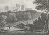 WALES. Lanstephan Castle, Carmarthenshire. Dugdale c1840 old antique print