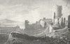 WALES. Aberystwyth Castle, Cardiganshire. Dugdale c1840 old antique print