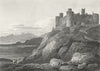 WALES. Harlech Castle. Dugdale c1840 old antique vintage print picture