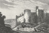 WALES. Manerbeer Castle, Pembrokeshire. Dugdale c1840 old antique print