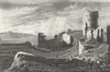WALES. Aberystwyth Castle, Cardiganshire. Dugdale c1840 old antique print