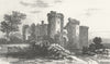 MONMOUTHSHIRE. Raglan Castle. Wales Dugdale c1840 old antique print picture