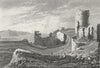 WALES. Aberystwyth Castle, Cardiganshire. Dugdale c1840 old antique print