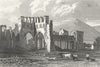 MONMOUTHSHIRE. Llanthony Abbey. Wales Dugdale c1840 old antique print picture