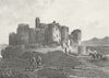 WALES. Harlech Castle, Merionethshire. Dugdale c1840 old antique print picture