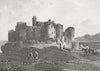 WALES. Harlech Castle, Merionethshire. Dugdale c1840 old antique print picture