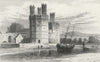 WALES. Caernarfon Castle, Eagle's Tower. Dugdale c1840 old antique print