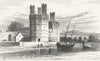 WALES. Caernarfon Castle, Eagle's Tower. DUGDALE c1840 old antique print