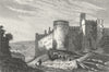 WALES. Manerbeer Castle, Pembrokeshire. DUGDALE c1840 old antique print