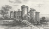 MONMOUTHSHIRE. Raglan Castle. Wales DUGDALE c1840 old antique print picture