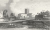 WALES. St David's Cathedral, Pembrokeshire. DUGDALE c1840 old antique print