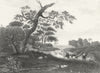 WALES. Vale of Llanwillan, Montgomeryshire. DUGDALE c1840 old antique print