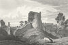 MONMOUTHSHIRE. Caldicote Castle. Wales DUGDALE c1840 old antique print picture