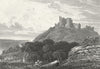 WALES. Cricieth Castle, Caernarfonshire. DUGDALE c1840 old antique print