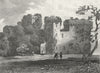 MONMOUTHSHIRE. Raglan Castle. Wales DUGDALE c1840 old antique print picture