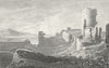 WALES. Aberystwyth Castle, Cardiganshire. DUGDALE c1840 old antique print