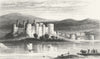 WALES. Conwy Castle, Caernarfonshire. DUGDALE 1835 old antique print picture