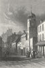 WALES. High Street, Pembroke. DUGDALE c1840 old antique vintage print picture