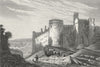 WALES. Manerbeer Castle, Pembrokeshire. DUGDALE c1840 old antique print