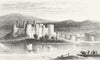 WALES. Conwy Castle, Caernarfonshire. DUGDALE 1835 old antique print picture