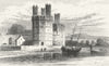 WALES. Caernarfon Castle, Eagle's Tower. DUGDALE c1840 old antique print