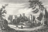 WALES. Laugharne Castle, Carmarthenshire. DUGDALE c1840 old antique print