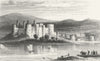 WALES. Conwy Castle, Caernarfonshire. DUGDALE 1835 old antique print picture