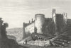 WALES. Manerbeer Castle, Pembrokeshire. DUGDALE c1840 old antique print