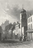 WALES. High Street, Pembroke. DUGDALE c1840 old antique vintage print picture