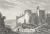 WALES. Manerbeer Castle, Pembrokeshire. DUGDALE c1840 old antique print