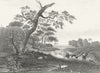 WALES. Vale of Llanwillan, Montgomeryshire. DUGDALE c1840 old antique print