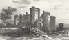 MONMOUTHSHIRE. Raglan Castle. Wales DUGDALE c1840 old antique print picture
