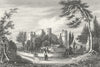 WALES. Laugharne Castle, Carmarthenshire. DUGDALE c1840 old antique print