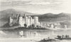 WALES. Conwy Castle, Caernarfonshire. DUGDALE 1835 old antique print picture