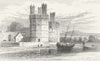 WALES. Caernarfon Castle, Eagle's Tower. DUGDALE c1840 old antique print