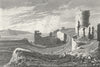 WALES. Aberystwyth Castle, Cardiganshire. DUGDALE c1840 old antique print