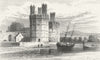 WALES. Caernarfon Castle, Eagle's Tower. DUGDALE c1840 old antique print