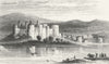 WALES. Conwy Castle, Caernarfonshire. DUGDALE 1835 old antique print picture
