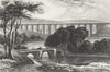 DENBIGHSHIRE. Pontcysyllte Aqueduct, Llangollen, Dee c1840 old antique print