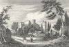 WALES. Laugharne Castle, Carmarthenshire. DUGDALE c1840 old antique print
