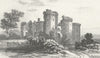 MONMOUTHSHIRE. Raglan Castle. Wales DUGDALE c1840 old antique print picture