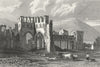 MONMOUTHSHIRE. Llanthony Abbey. Wales DUGDALE c1840 old antique print picture