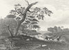 WALES. Vale of Llanwillan, Montgomeryshire. DUGDALE c1840 old antique print