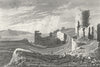 WALES. Aberystwyth Castle, Cardiganshire. DUGDALE c1840 old antique print