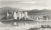 WALES. Conwy Castle, Caernarfonshire. DUGDALE 1835 old antique print picture
